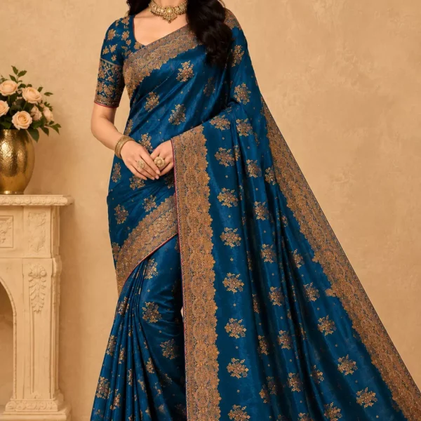Royal Azure Zari Weave Saree