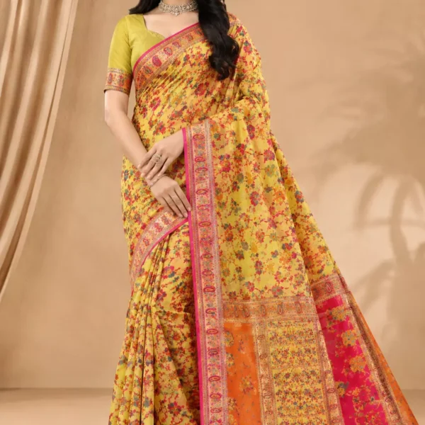 Sunshine Bloom Printed Saree