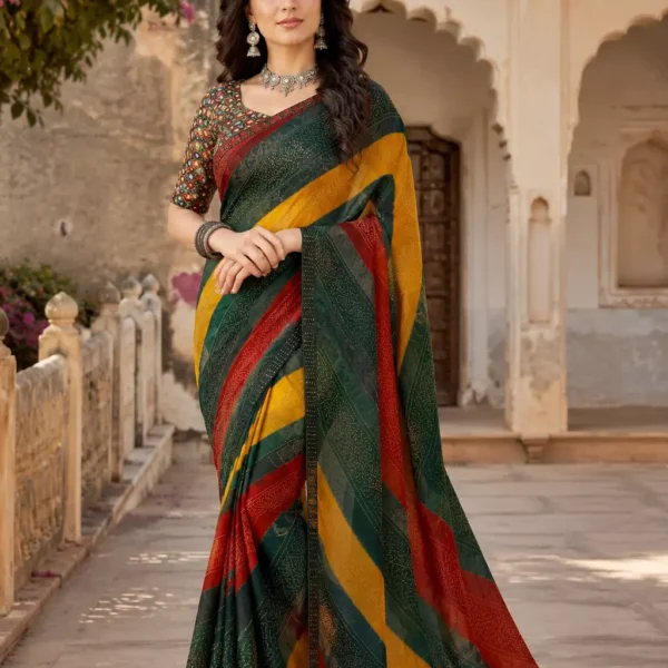 Indrani Rangrez Leher Heritage Saree