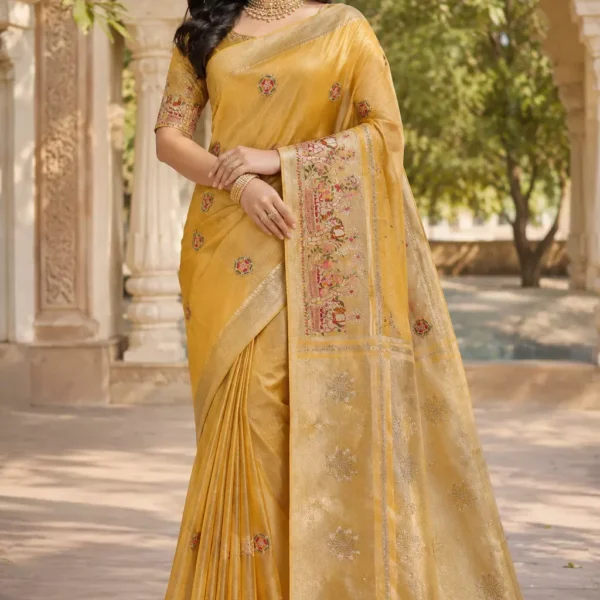 Indrani Lavender Floral Print Soft Silk Saree