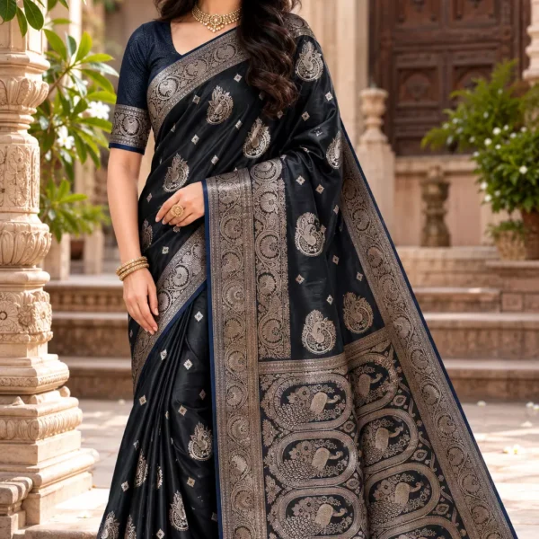 Indrani Neelmayur Zari Silk Saree