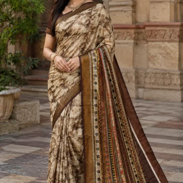 Indrani Mridula Earthtone Printed Saree