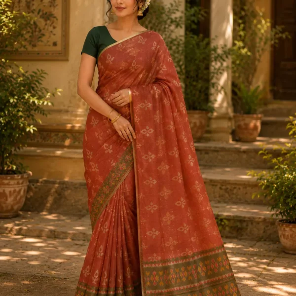 Rustic Terra Heritage Saree