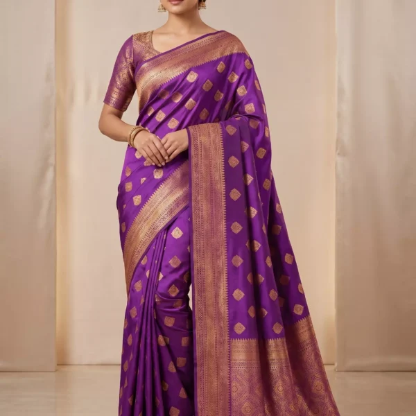 Royal Amethyst Kanjivaram Saree