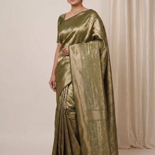 Olive Regal Kanjivaram Saree